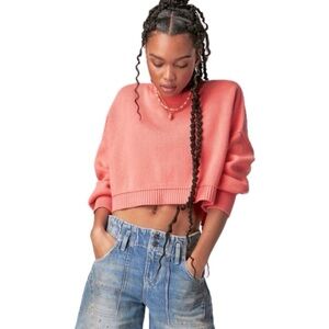 Free People Easy Street Crop Pullover Sweater